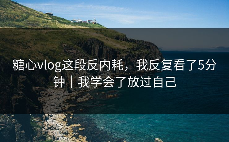 糖心vlog这段反内耗，我反复看了5分钟｜我学会了放过自己