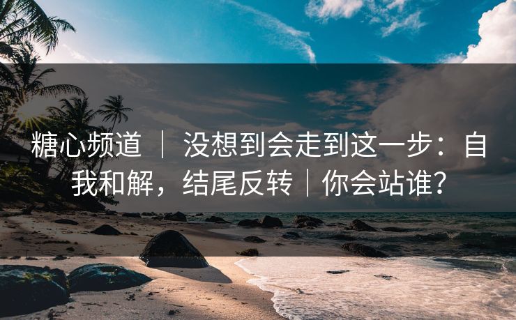 糖心频道 ｜ 没想到会走到这一步：自我和解，结尾反转｜你会站谁？
